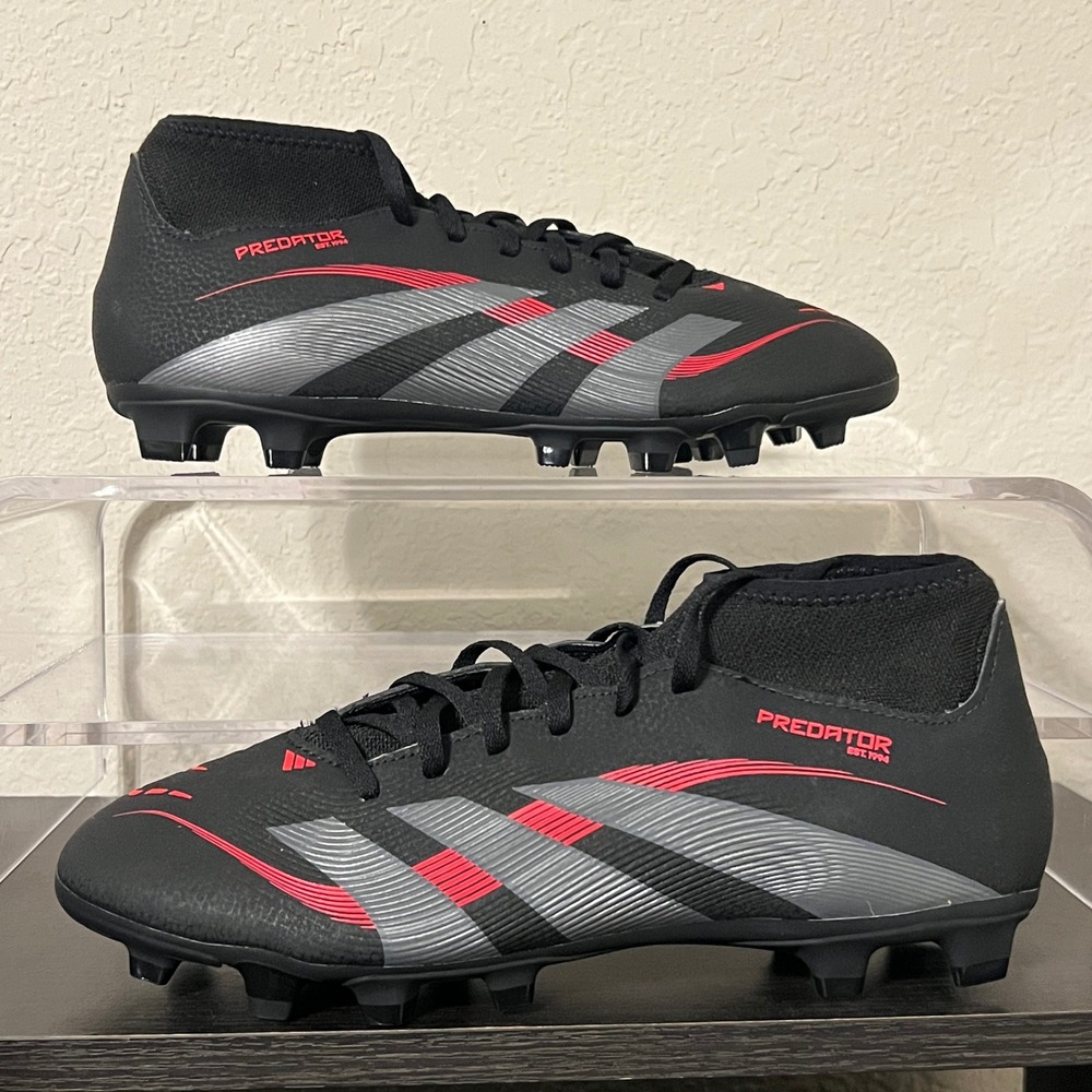 adidas Predator Club Sock FG/MG Soccer Cleats JP9803 Men's 10 / Women's 11
